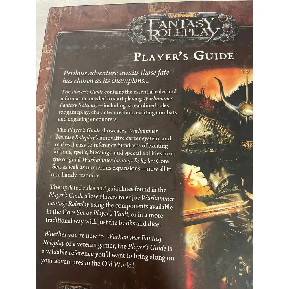 Warhammer Fantasy Roleplay Player’s Guide Hardcover RPG Tabletop  Playing RARE